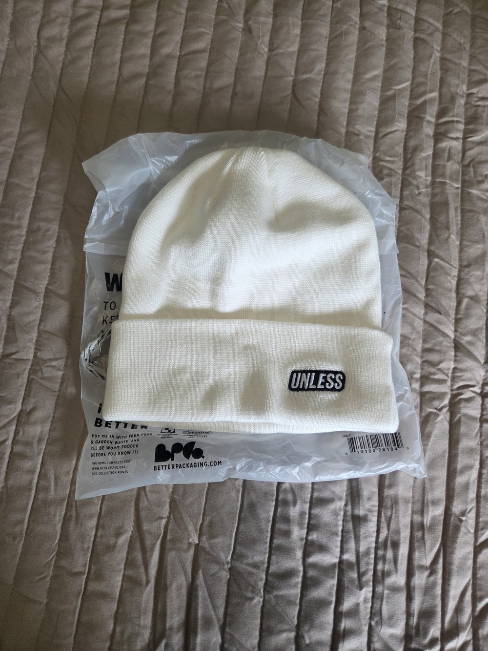Cream Knit Beanie -Winter Accessory
